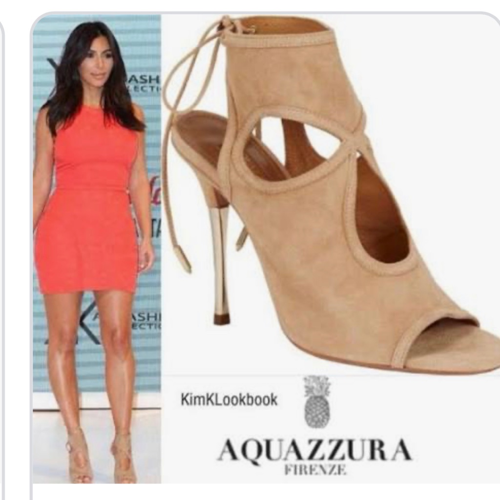 Aquazzura Cutout Suede Heel